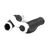 2 Stück Fahrradgriffe,Trpambvia Fahrrad Griffe Ergonomisch Mountainbike Gummi Horn Lenker Anti-Rutsch Fahrrad Lenker Fit Für Klapp Mountainbike Fahrrad,Weiß