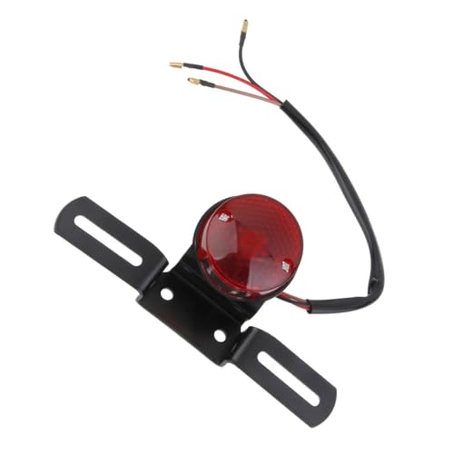 Luz trasera de moto con acabado metálico premium para proyectos custom estables