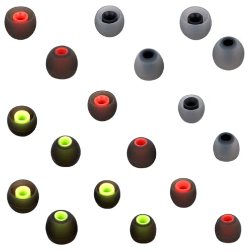 Image of Earbud Tips Replacement Earbud Tips Ear Bud Replacement Pieces Silicone Soft and Comfortable Fit for Inner Hole from 3.8mm - 5.1mm Earphones 9 Pairs S /M /L