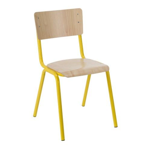 Générique Chaise Scolaire T6 Color - Lot de 4 (Jaune)