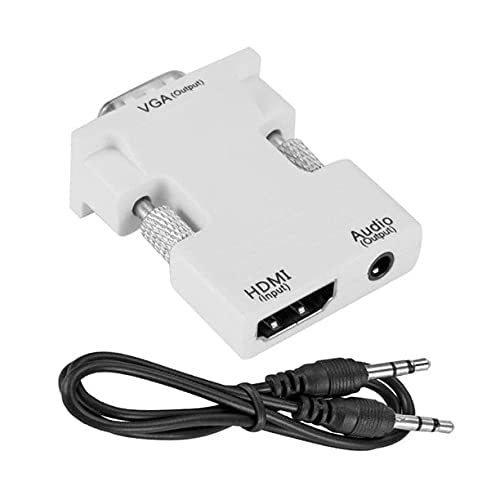 Tobo HDMI Female to VGA Male Converter Adapter with 3.5mm Audio Jack Gold-Plated Adapter Compatible with Laptop, PC, DVD, Desktop TD-476H-image-40