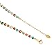 ELKEYE Spiral-Patterned Necklace For Women Geometric Square with Temperament Colorful Tourmaline Pendant Titanium Steel Plated with 18k Gold Fashionable Design Sense Necklace