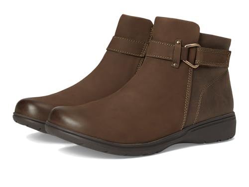 Clarks Collection Women's Carleigh Drift Ankle Boot, Mushroom Combi, 8.5 W US