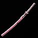 TRUEKATANA Pink Katana, Handmade Japanese Katana Sword T10 Folded Clay Tempered Steel with Pink Scabbard, White,Pink