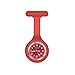 Produktbild Anzorhal ForeverCover Schwesternuhr Ansteckuhr fob, für Health Care Arbeite, Glow Pointer im Dunkeln,Silikonband mit Pin/Clip,Analog-digital,Quarzwerk (Rot)