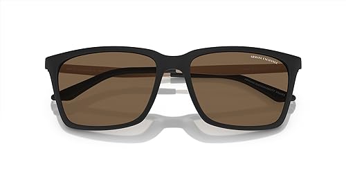 Image of Armani Exchange mens Ax4138sf Low Bridge Fit Rectangular Sunglasses