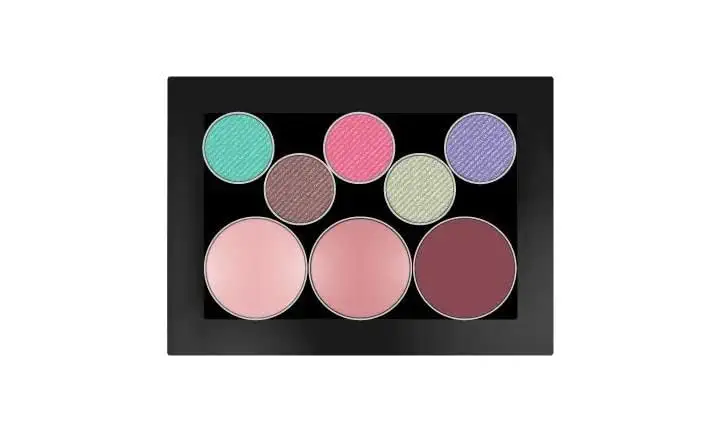 PUZZLE Magnetic Makeup Palette | Black, Empty, Refillable, Travel Friendly, Eco-Friendly Storage for Eyeshadow, Blush, Bronzer, Highlighter, &amp; Powder (Small)