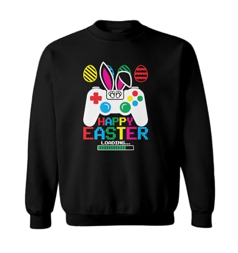 Tcombo Happy Easter - Video Game Controller Toddler Fleece Crewneck Sweater