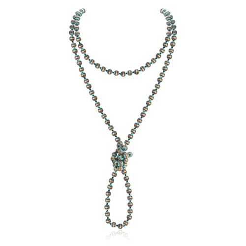 Collier long style western perles Navajo femme : le cadeau idéal pour un style unique