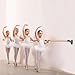 Kipika Wall Mounted Traditional Solid Wood Ballet Barre System, Freestanding Ballet Barre, Stretch/Dance Bar for Home Workout Dance Equipment, Durable Metal Support, Height Adjustment (99 inches)