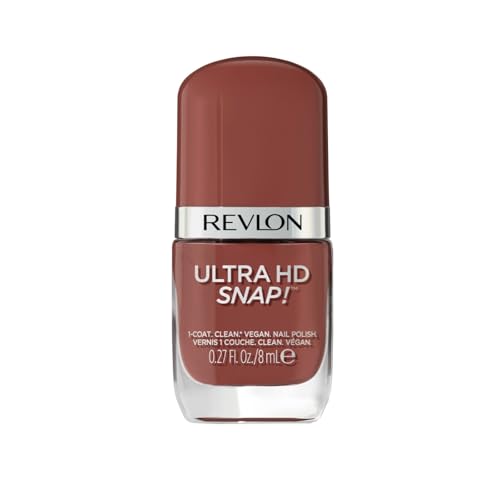 REVLON Ultra HD Snap Nail Color, Natural Rich Glossy Polish, 100% Vegan Formula, No Base or Top Coat Needed, 028 Rule the World, 0.27 fl oz