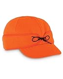 Stormy Kromer The Original Cap, Wool Blend Hat, Winter Warm Outdoor Cap for Men, Women, with Cotton Flannel Lining, Earflaps, Classic Cold Weather Gift, Blaze Orange, 7 1/2