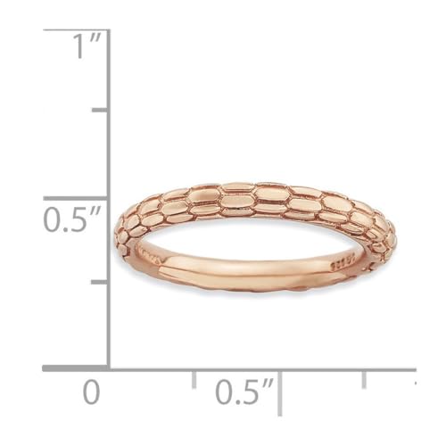 Bague bombée en argent 925 motifs superposables expressions roses