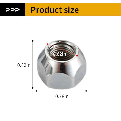 Image of 10 Pcs 1 /2-20 Inches Trailer Lug Nuts， Anti-Theft Tire Hole Screws for Car, Wheel Stud Bolts for Trailers - Car Tire Nut Cap