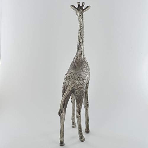Antique Silver Medium Standing Giraffe Ornament