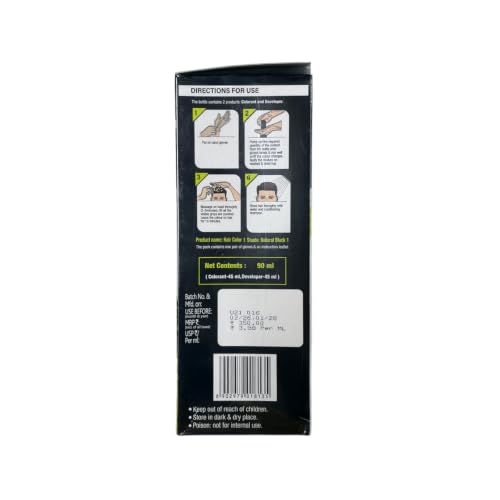 Image of Indica Easy Do-It-Yourself Hair Color Shampoo Pump Pack | 5 Herbal Extracts, 100% Ammonia Free, Long Lasting Formula, 90 ml - Natural Black (Gloves Included)