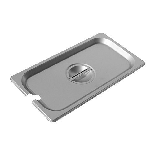 Third Size Slotted Stainless Steam Table Cover, Each