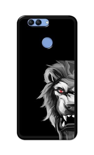 Image of PRINTFIDAA Printed Hard Back Cover Case for Huawei Nova 2 Plus | Huawei Nova 2+ Back Cover (Angry Lion) -112