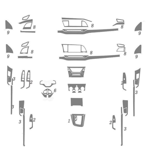 Sticker carbone argent Hyundai Elantra habillage console centrale 3D premium