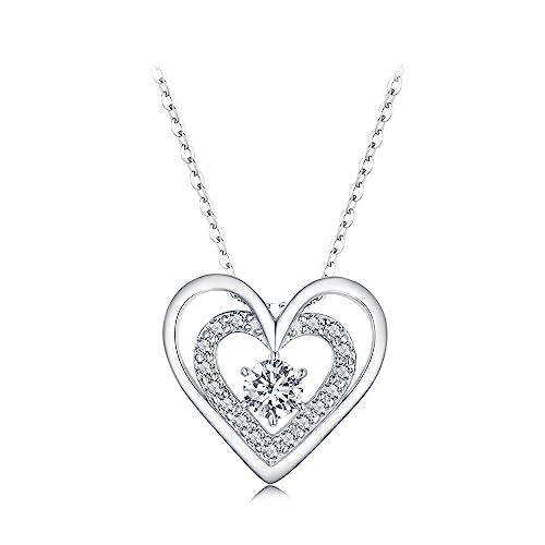 Collier cœur argent 925 Forever Love avec pierre de naissance