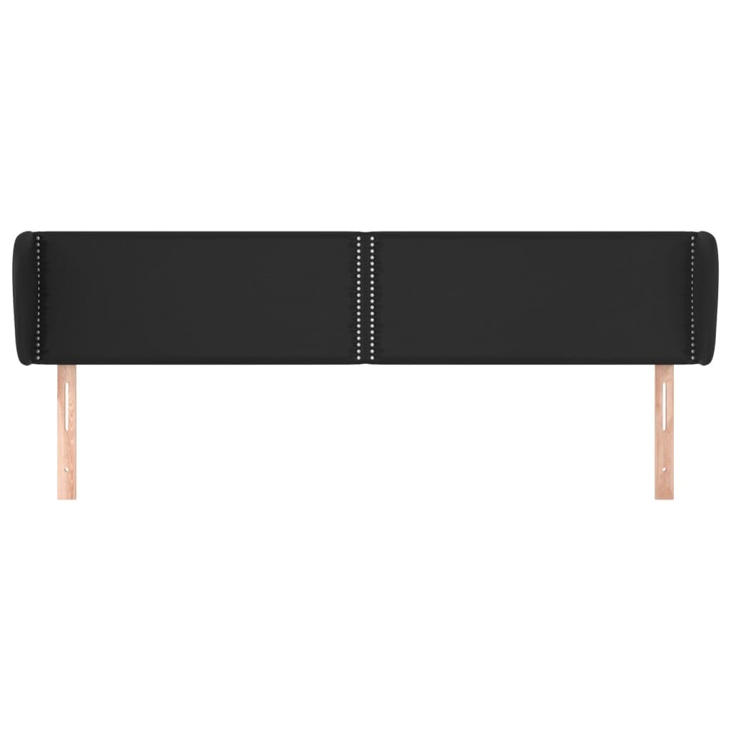Testiera letto con orecchie 183 x 23 cm nero ecopelle regolabile in altezza 78 88 cm letto imbottito testiera design moderno per camera da letto matrimoniale e camera degli ospiti