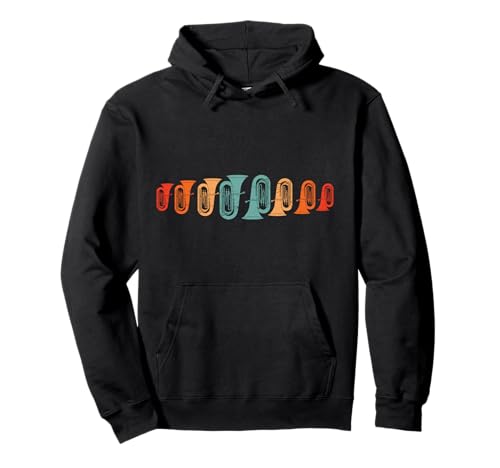 Tuba Retro Tuba Player Pullover Hoodie