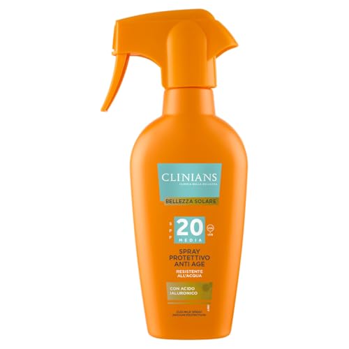 CLINIANS | Spray Protector Anti Edad SPF20, con Ácido Hialurónico, 250mL