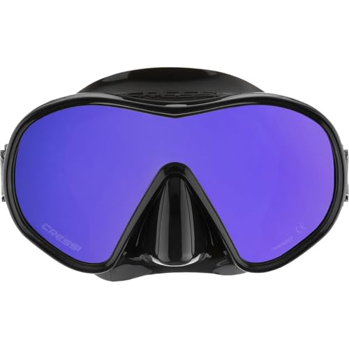 Cressi F-Dual Mask - Black/UV420 Yellow Lens