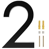 Becizy 4 Inch Floating House Number, Black Modern House Numbers, House Address Numbers for Outside G