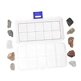 Detaillierte gesteinssammlung: umfasst verschiedene gesteine ​​wie bimsstein, granit, marmor, , schiefer, achat, versteinertes holz, vulkangestein und kalkstein, ideal für -klassenzimmer, -gestein, gesteinsproben für den unterricht