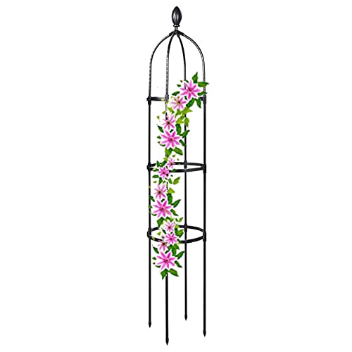Obelisco de Jardín de Metal de 1.15M 1.45M 1.75M para Escalar Plantas y Flores - Marco de Acero con Enrejado para Decoración Floral en Patio y Jardín - Resistente a la Intemperie ( Size : 12.5/31.7cm