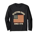 Photo Gallery rejecting kings since 1776 bandiera americana retro maglia a manica Photo Gallery rejecting kings since 1776 bandiera americana retro maglia a manica
