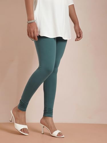 Image of TWIN BIRDS Tailored Cut and Classic Fit Super Stretchable Elastane Fabric Churidar Leggings for Women