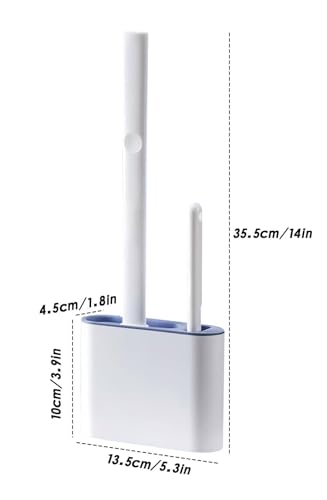 Brosse WC antibactérienne avec support mural discret