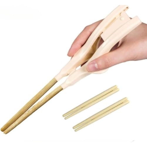 介護補助箸高齢者用食事介助箸手振れ防止箸、片麻痺補助箸左手と右手の両方で使用可能障害リハビリテーショントレーニング食器脳卒中食事用ArcticDeer (パッケージ1)