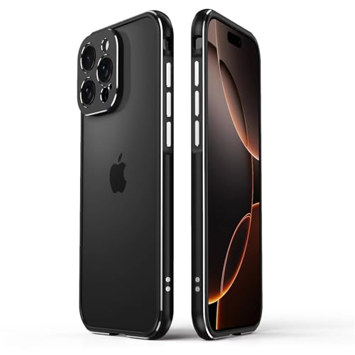 Coque Cadre en Métal iPhone 16 Pro Max Bumper Sans Retour Absorption Chocs et Signal Préservé