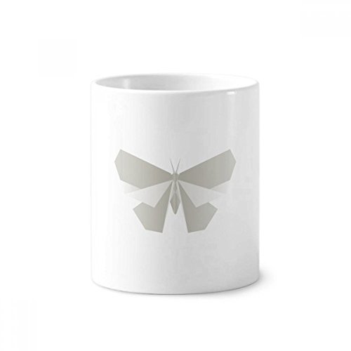 Gobelet céramique blanc origami papillon pour ranger brosses et stylos