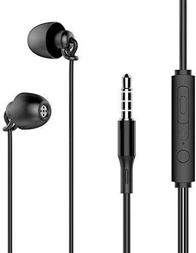 NFKJ Earphone Headphones with Microphone, in-Ear Earbuds Stereo Sound Noise Isolating iOS Android Smartphones, Laptops, Gaming, Matches All 3.5mm Interface Machine (Black)