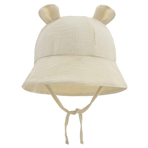 Nishine Cappello Sole Neonato Regolabile, Cappellino Secchiello con Orecchie Divertenti, Cappelli Estivi Spiaggia per...