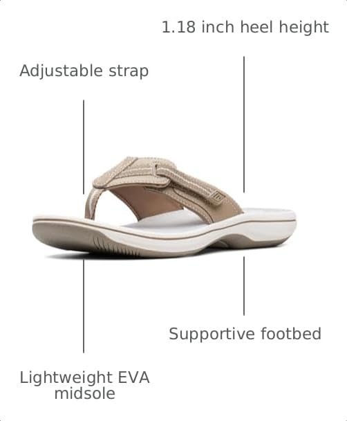 Image of Clarks Women's Brinkley Jazz Cloudsteppers Flip-Flops | Casual Sandals