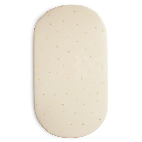 Image of mushie Stretchy & Soft Bassinet Crib Sheet | Fitted 16" x 30" (Sun)