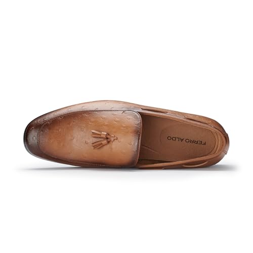 Image of Ferro Aldo Men's Premium Moc Toe Loafers | Casual & Dress Styles with Tassels & Horsebit Buckles