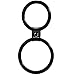 Produktbild Dream Toys Menz Stuff Doppel Cockring, Durchmesser circa 4,0 cm plus 5,0 cm, schwarz