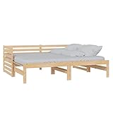 vidaxl dormeuse estraibile in legno massello di pino 2x(90x200) cm