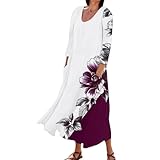 AFANYUH Vestido Rojo Mujer Vestidos Sudadera De Elegantes con Mariposas Casual para Eventos Y Ocasiones Medieval Cómodo Versátil Verde M