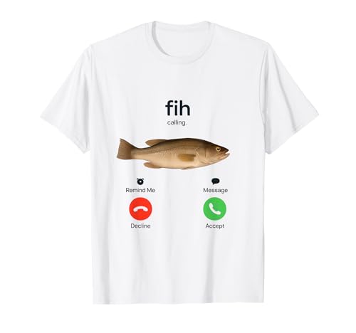 Photo de Fih Calling - Funny Fish Meme T-Shirt d'appel Entrant T-Shirt