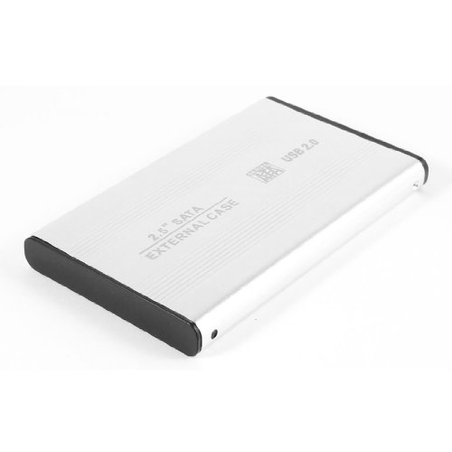 Caja Externa USB 2.0 a SATA 2.5" Aluminio Plata miniatura 1