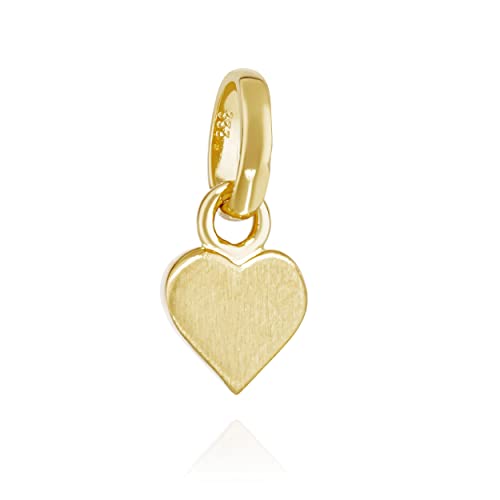 Pendentif coeur en or jaune mat NKlaus parfait pour votre look quotidien