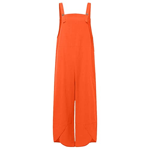 Mono informal con bolsillos de manga larga Weiden para mujer, A1-naranja., S