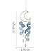 Liyujuping Wind Chimes for Outside,Handcrafted Capiz Shells Wind Chime for Indoor/Outdoors,Garden Decoration of Coastal Style,Great Gift for Shells Wind Chimes Lovers and More (Blue)